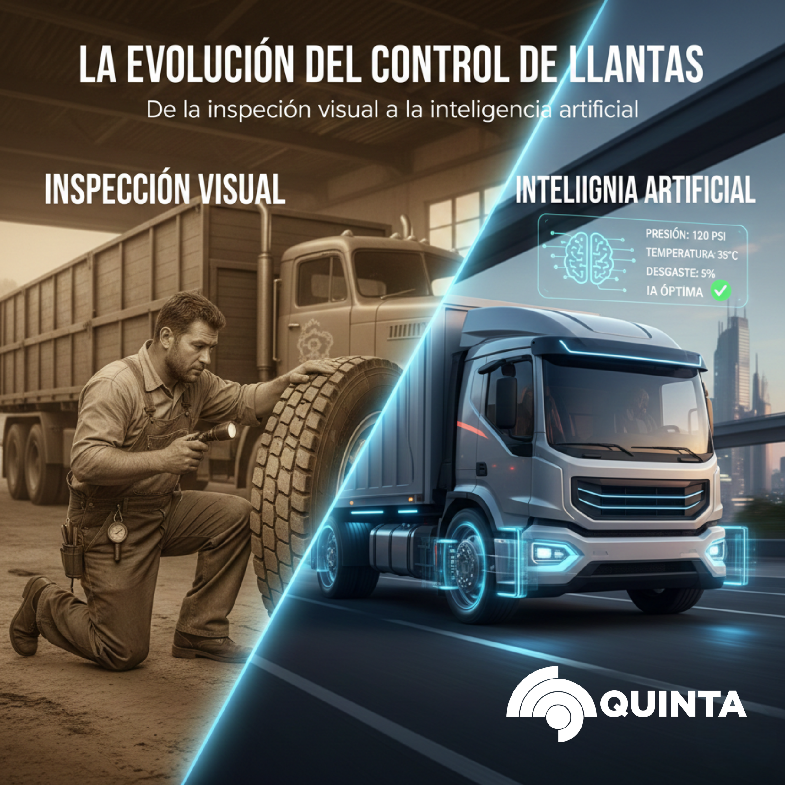 La evolución del control de llantas en el transporte de carga: de la inspección visual a la inteligencia artificial